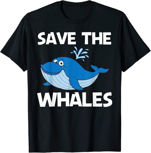 Funny Whale Art For Men Women Orca Narwhal Blue Whales T-Shirt