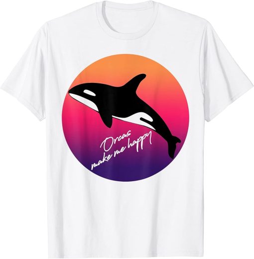 Orca Killer Whale Retro Vintage Graphic Design T-Shirt