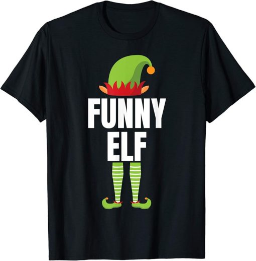 Funny Elf- Cute Christmas Elf Tee T-Shirt