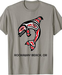 Rockaway Beach, Oregon Native American Orca Killer Whale T-Shirt