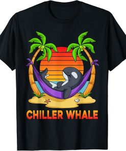 Retro Chiller Whale Funny Orca Chilling Ocean Vintage Whale T-Shirt