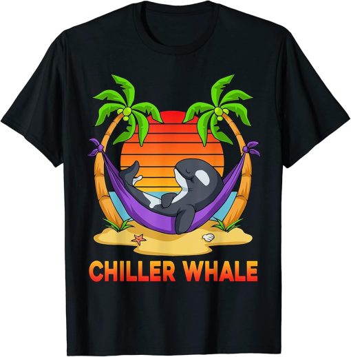 Retro Chiller Whale Funny Orca Chilling Ocean Vintage Whale T-Shirt